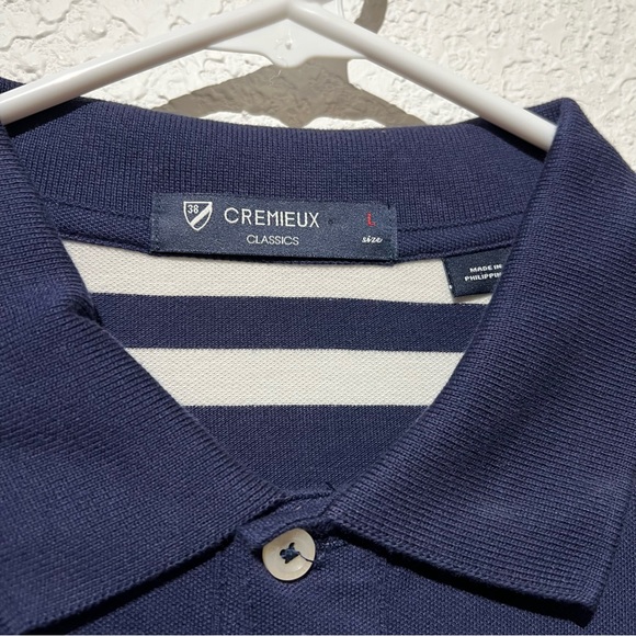 Cremieux Classics Short Sleeve Striped Polo Shirt L Large NWT - Picture 3 of 3